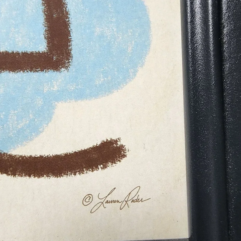 Lauren Rader Kid‎ Cave black framed art print with sun & cloud